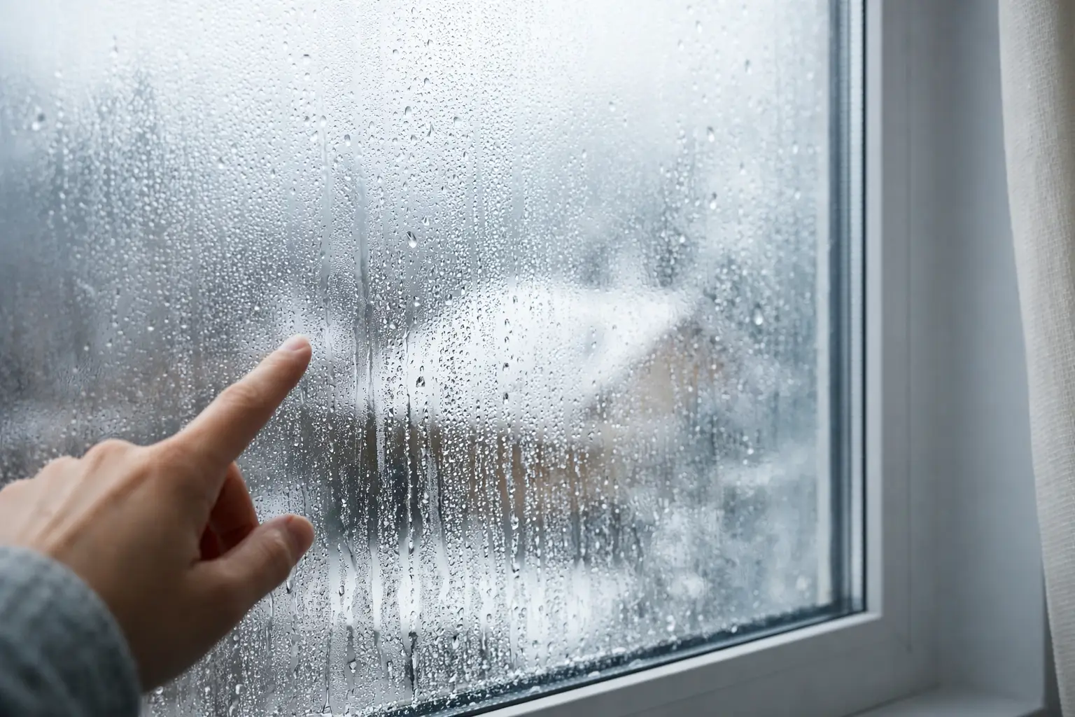 what causes window condensation inside?